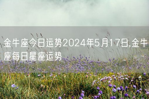 金牛座今日运势2024年5月17日,金牛座每日星座运势(图1) 金牛座今日运势2024年5月17日,金牛座每日星座运势(图1)