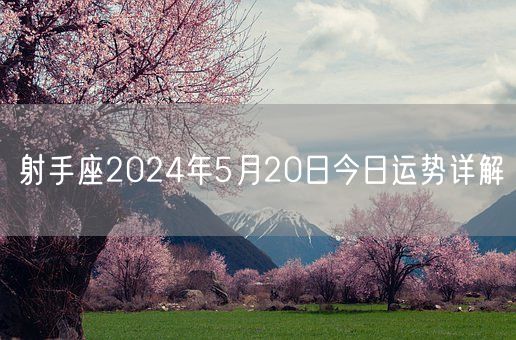 射手座2024年5月20日今日运势详解(图1)