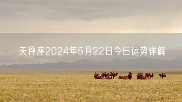 天秤座2024年5月22日今日运势详解(图1)