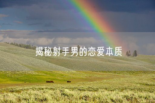 揭秘射手男的恋爱本质(图1)