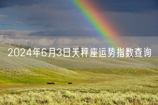 2024年6月3日天秤座运势指数查询(图1)