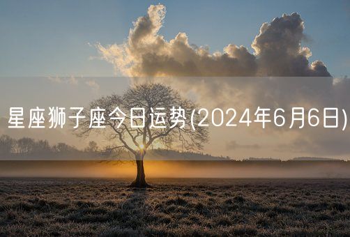 星座狮子座今日运势(2024年6月6日) (图1)