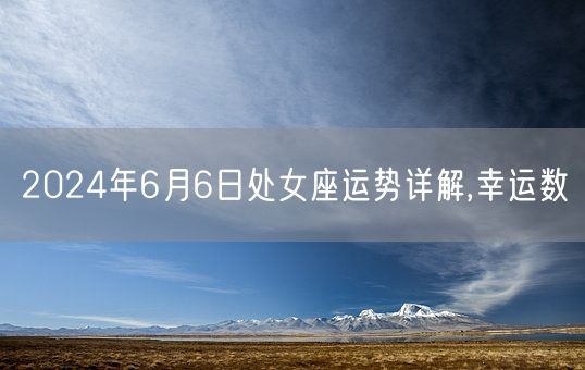 2024年6月6日处女座运势详解,幸运数(图1)