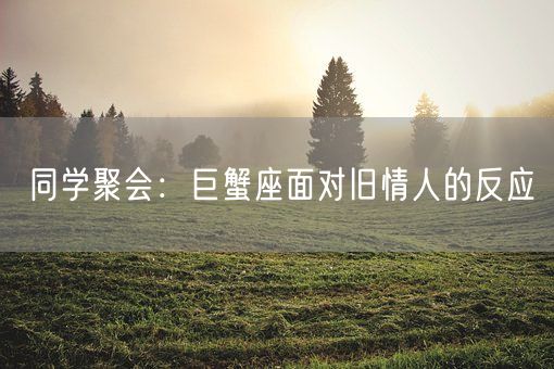 同学聚会：巨蟹座面对旧情人的反应(图1)