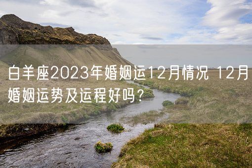 白羊座2023年婚姻运12月情况 12月婚姻运势及运程好吗?(图1) 白羊座2023年婚姻运12月情况 12月婚姻运势及运程好吗?(图1)