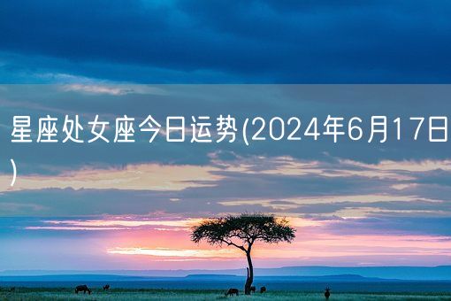 星座处女座今日运势(2024年6月17日) (图1)