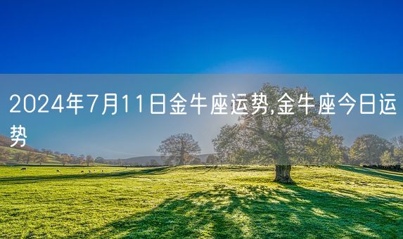 2024年7月11日金牛座运势,金牛座今日运势(图1) 2024年7月11日金牛座运势,金牛座今日运势(图1)