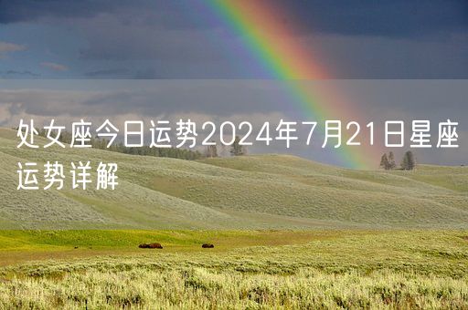 处女座今日运势2024年7月21日星座运势详解(图1)