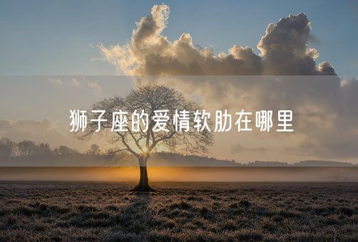 狮子座的爱情软肋在哪里(图1)