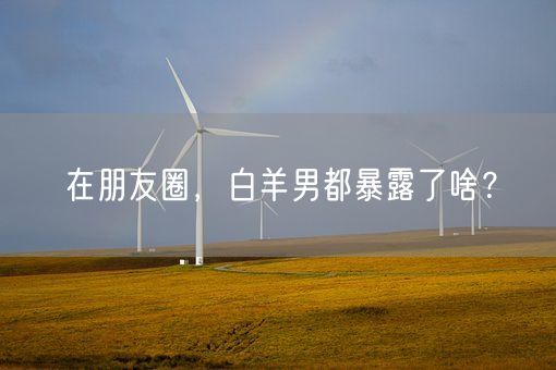 在朋友圈,白羊男都暴露了啥?(图1) 在朋友圈,白羊男都暴露了啥?(图1)