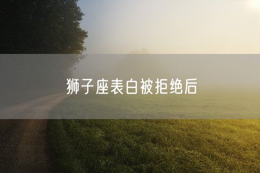 狮子座表白被拒绝后(图1)