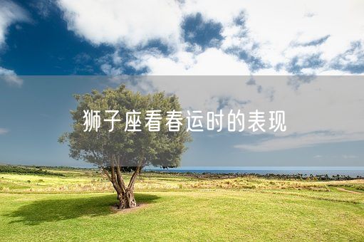 狮子座看春运时的表现(图1)