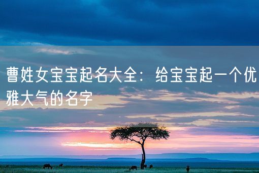 曹姓女宝宝起名大全：给宝宝起一个优雅大气的名字(图1)