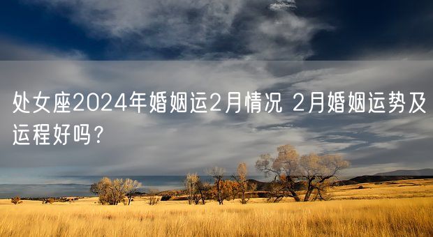 处女座2024年婚姻运2月情况 2月婚姻运势及运程好吗？(图1)