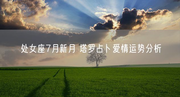 处女座7月新月 塔罗占卜爱情运势分析(图1)