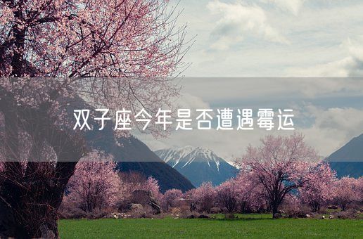 双子座今年是否遭遇霉运(图1)