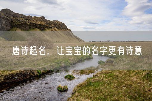 唐诗起名，让宝宝的名字更有诗意(图1)