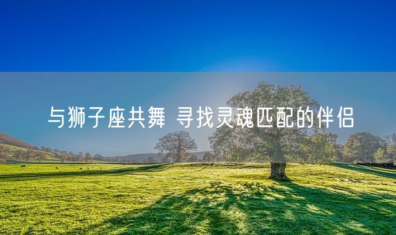 与狮子座共舞 寻找灵魂匹配的伴侣(图1)