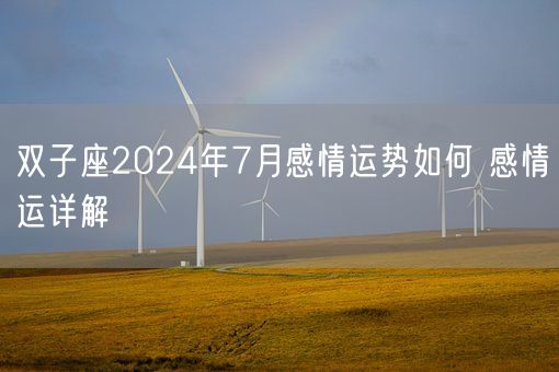 双子座2024年7月感情运势如何 感情运详解(图1)