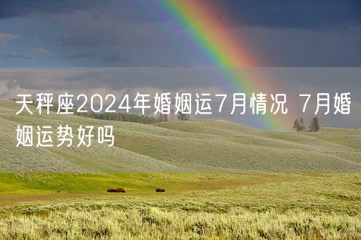 天秤座2024年婚姻运7月情况 7月婚姻运势好吗(图1)