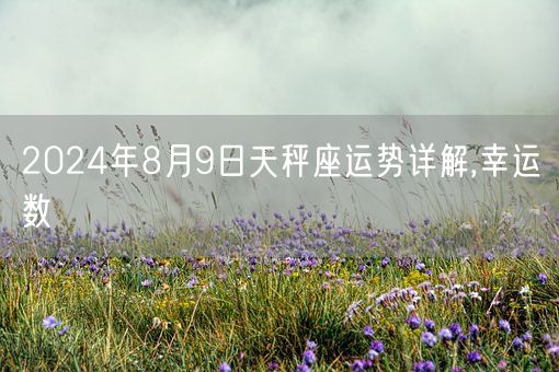 2024年8月9日天秤座运势详解,幸运数(图1)