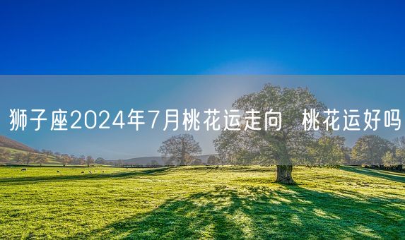 狮子座2024年7月桃花运走向  桃花运好吗(图1)