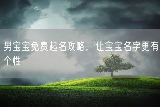 男宝宝免费起名攻略，让宝宝名字更有个性(图1)