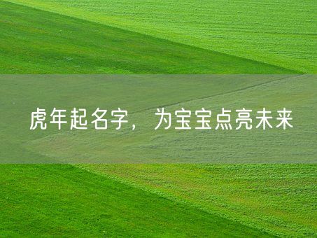 虎年起名字，为宝宝点亮未来(图1)