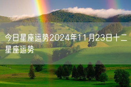 今日星座运势2024年11月23日十二星座运势(图1)