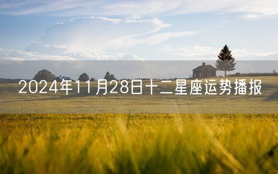 2024年11月28日十二星座运势播报(图1)