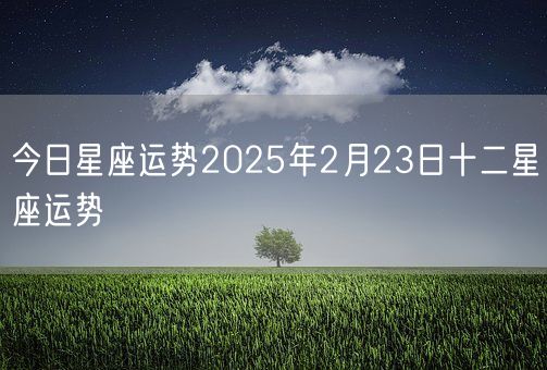 今日星座运势2025年2月23日十二星座运势(图1)