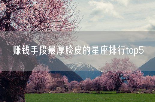 赚钱手段最厚脸皮的星座排行top5(图1)