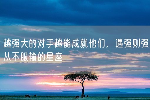 越强大的对手越能成就他们,遇强则强从不服输的星座(图1) 越强大的对手越能成就他们,遇强则强从不服输的星座(图1)