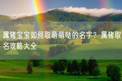 属猪宝宝如何取萌萌哒的名字？属猪取名攻略大全(图1)