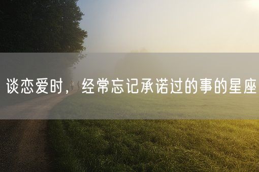 谈恋爱时,经常忘记承诺过的事的星座(图1) 谈恋爱时,经常忘记承诺过的事的星座(图1)