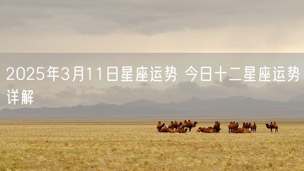 2025年3月11日星座运势 今日十二星座运势详解(图1)