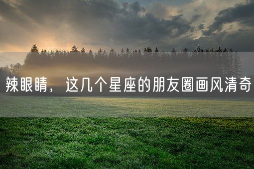 辣眼睛,这几个星座的朋友圈画风清奇(图1) 辣眼睛,这几个星座的朋友圈画风清奇(图1)