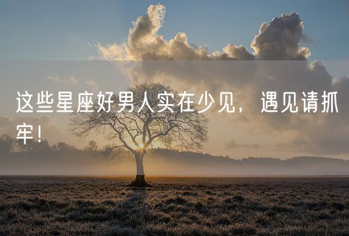 这些星座好男人实在少见，遇见请抓牢！(图1)