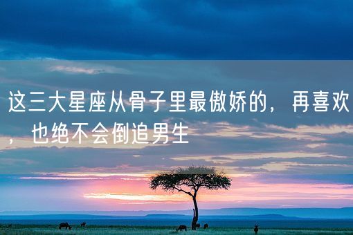 这三大星座从骨子里最傲娇的，再喜欢，也绝不会倒追男生(图1)