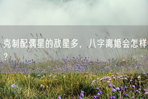 克制配偶星的敌星多，八字离婚会怎样？(图1)