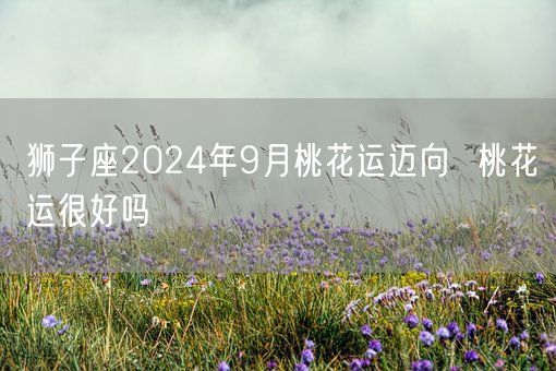 狮子座2024年9月桃花运迈向  桃花运很好吗(图1)