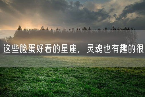 这些脸蛋好看的星座，灵魂也有趣的很(图1)