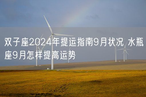 双子座2024年提运指南9月状况 水瓶座9月怎样提高运势(图1)