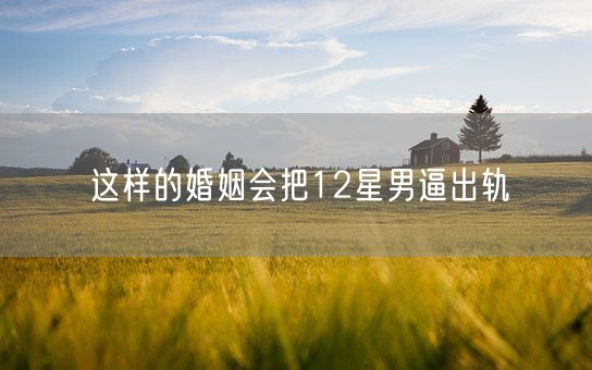 这样的婚姻会把12星男逼出轨(图1)