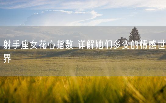 射手座女花心指数 详解她们多变的情感世界(图1)