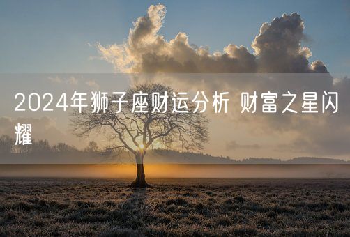 2024年狮子座财运分析 财富之星闪耀(图1)