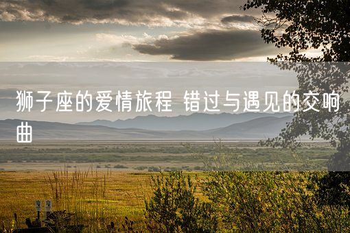 狮子座的爱情旅程 错过与遇见的交响曲(图1)