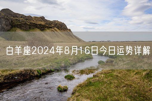 白羊座2024年8月16日今日运势详解(图1)