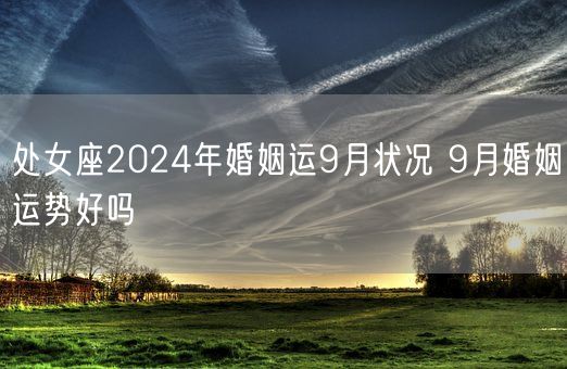 处女座2024年婚姻运9月状况 9月婚姻运势好吗(图1)