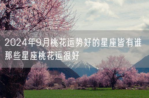 2024年9月桃花运势好的星座皆有谁 那些星座桃花运很好(图1)